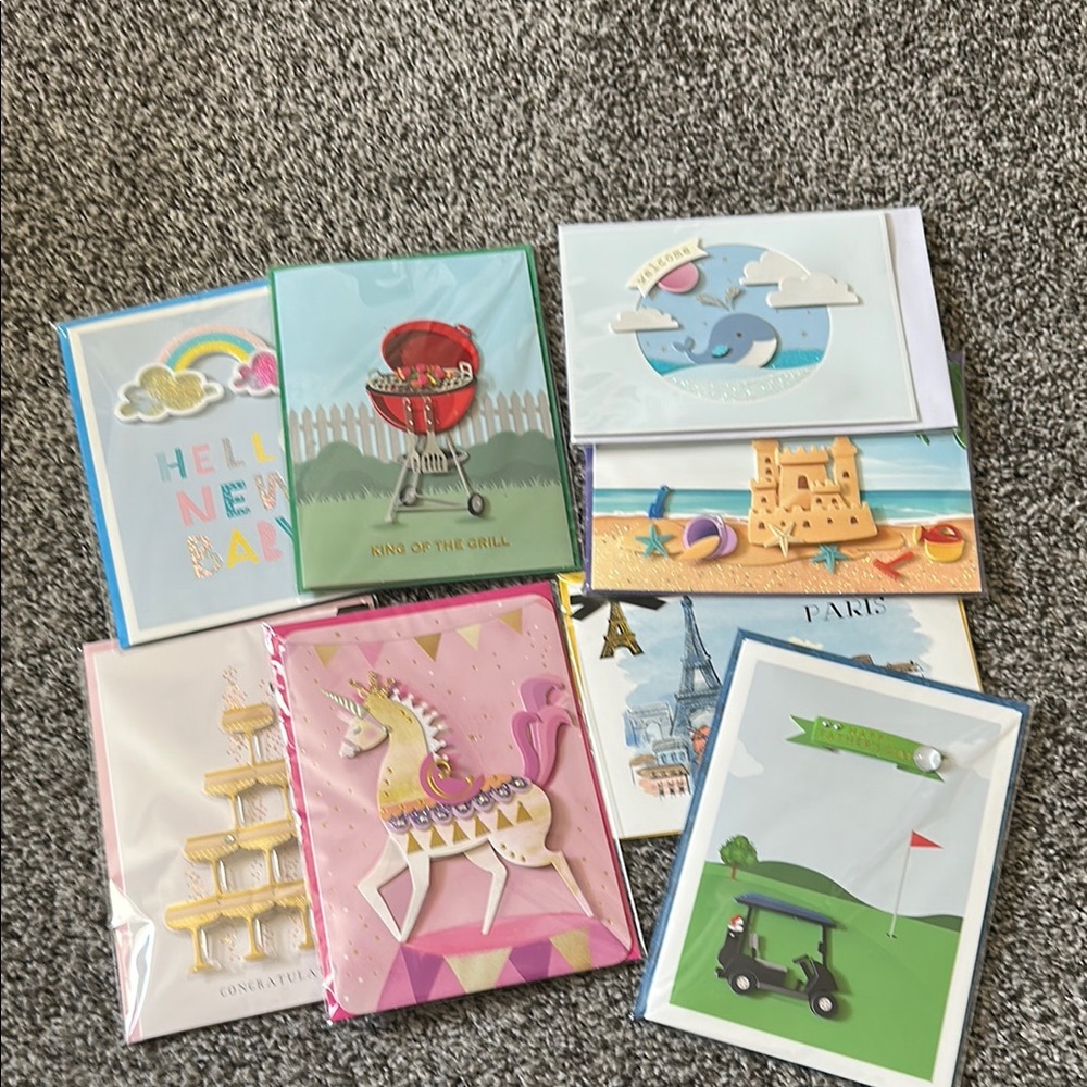 Colorful Greeting Card Set- 8 cards